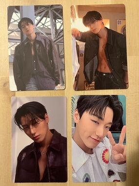 Set of 4 OFFICIAL San of Ateez photocards!